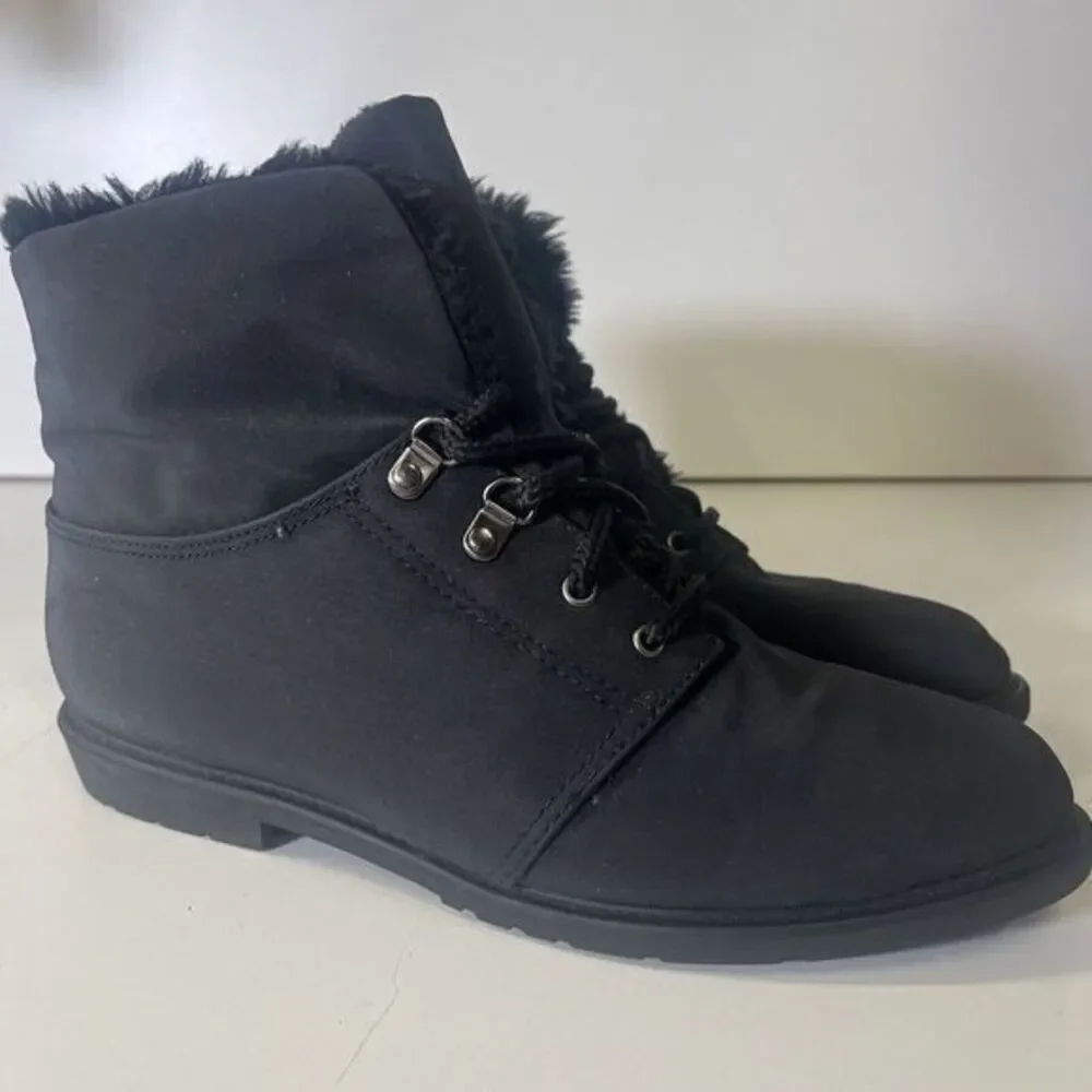 Original Rugged Outback Womens Ankle‎ Boots Black Waterproof 8 Sherpa Grunge